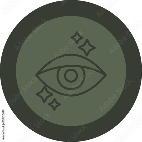 Ophthalmologist Line Green Circle Icon