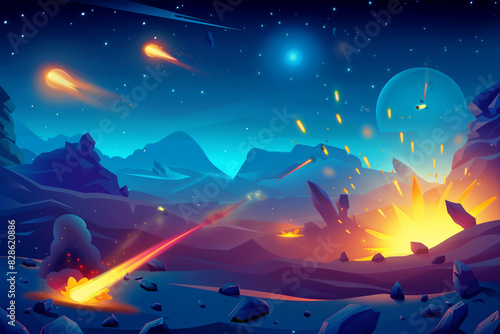 game background blast effect cartoon glow effect background