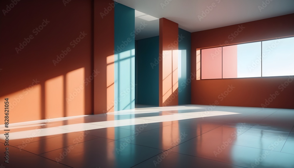 Photo interior modern design room 3D illustration Photo interior modern design room 3D illustration