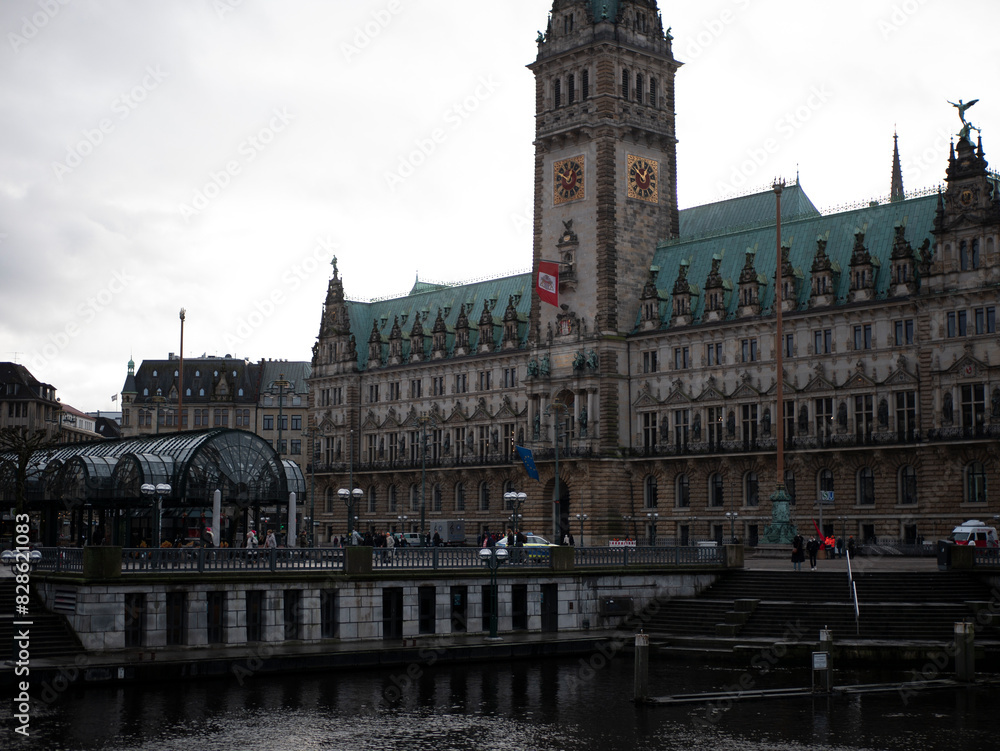 Fototapeta premium Photos of Hamburg street life and skyline