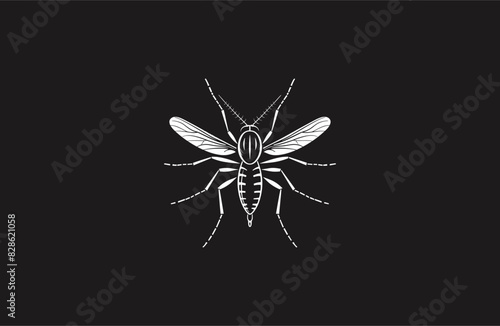 Mosquito  logo style icon design template flat vector