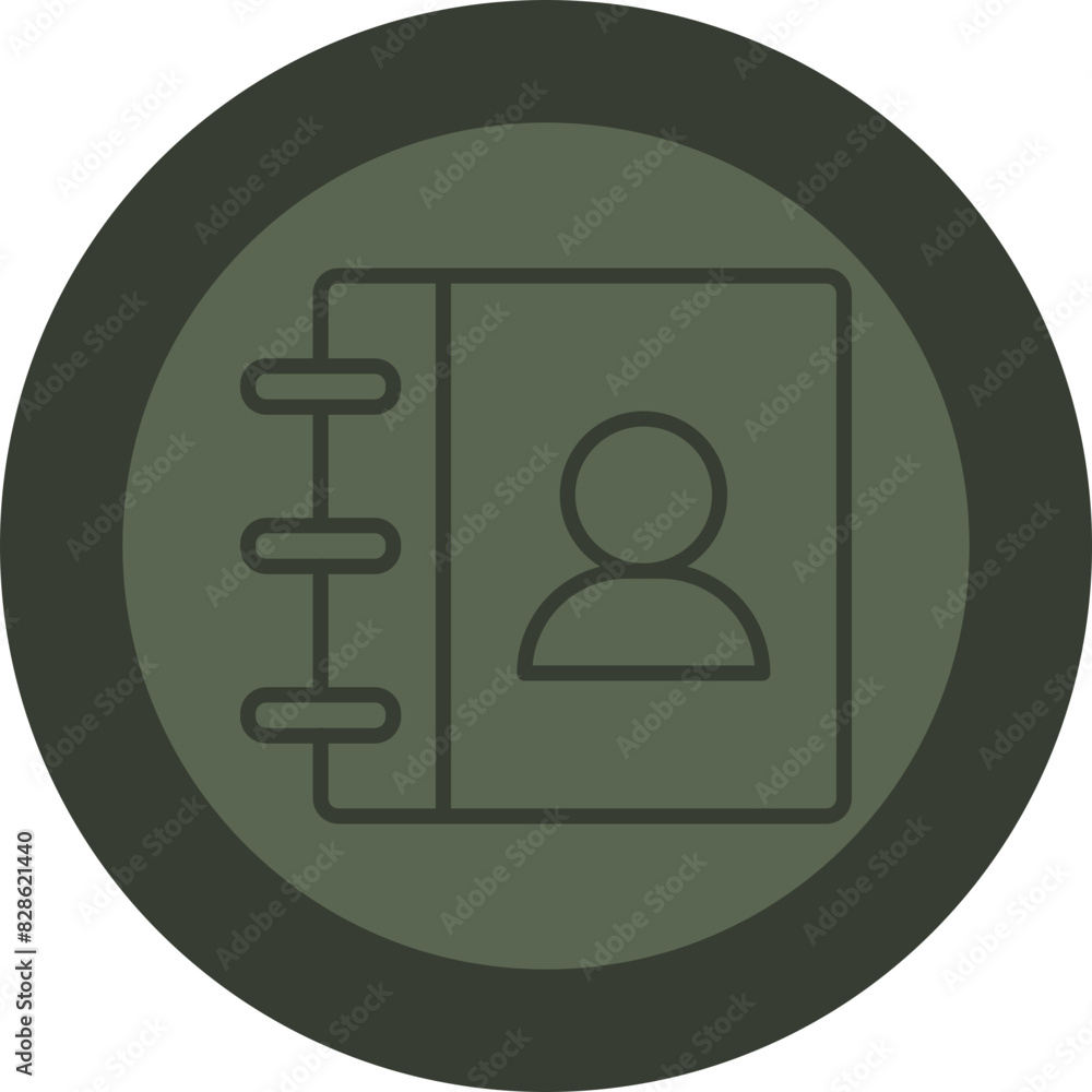 Contacts Line Green Circle Icon Contacts Line Green Circle Icon