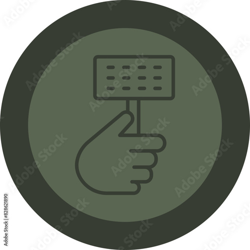 Supporter Line Green Circle Icon