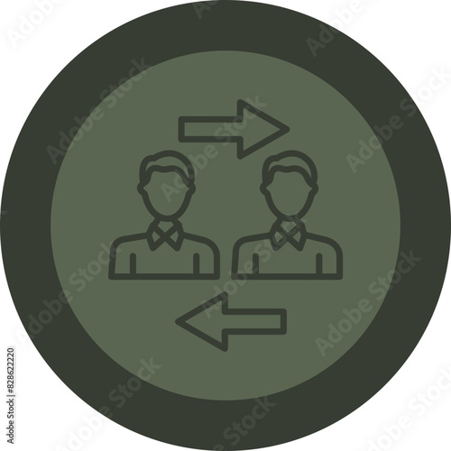 Opponent Line Green Circle Icon