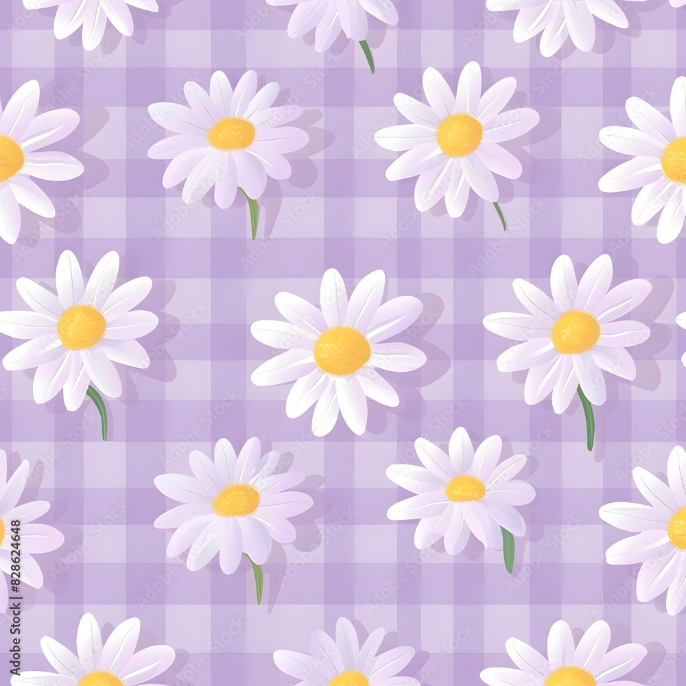 Obraz premium pattern with daisies