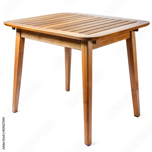 wooden table isolated image white background photo