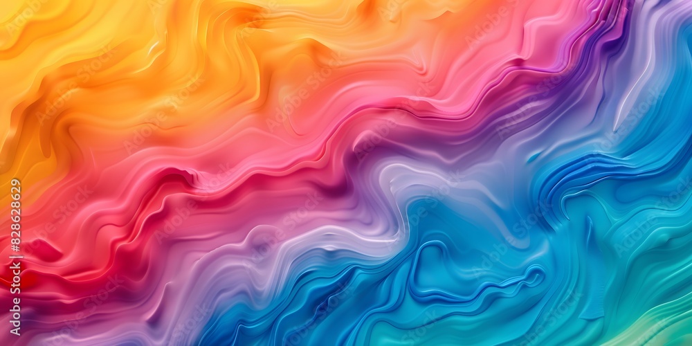Obraz premium Chromatic gradient background seamless transitions myriad colors immersive visual experience A flowing abstract background depicting chromatic waves noise texture blur abstract background