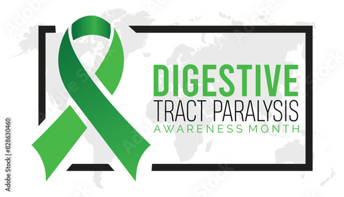 Digestive Tract Paralysis Awareness Month is observed every year on August.banner design template Vector illustration background design.