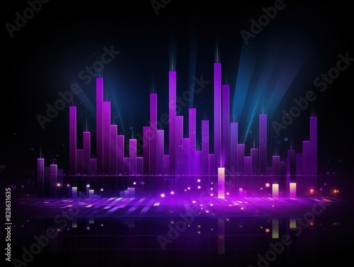 Colorful abstract statistics chart wallpaper background illustration stock market graph going up trend bullish © Lukas