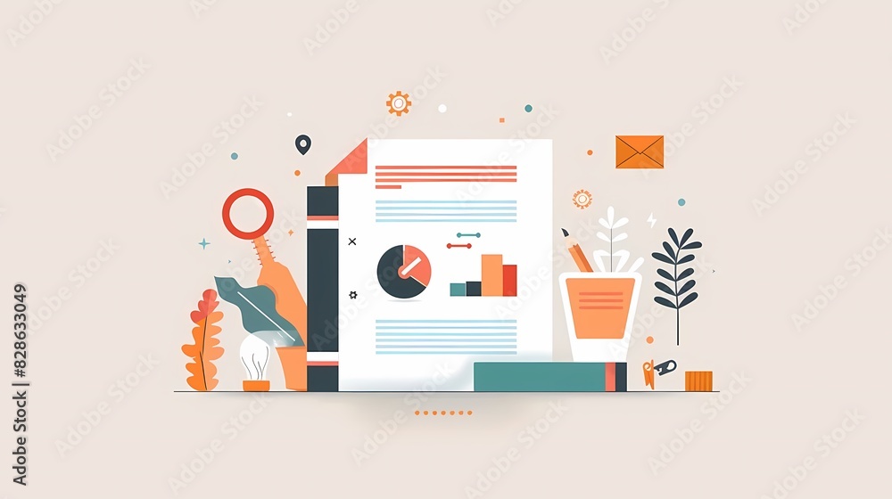 © ngstock - Picture a flat design of a project brief document © ngstock - Picture a flat design of a project brief document