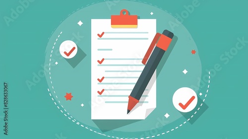 Picture a flat design of a project scope change request form