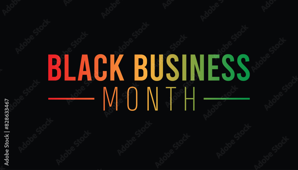 National Black Business Month is observed every year on August.banner design template Vector illustration background design.