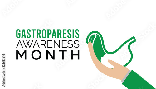 Gastroparesis Awareness Month is observed every year on August.banner design template Vector illustration background design.