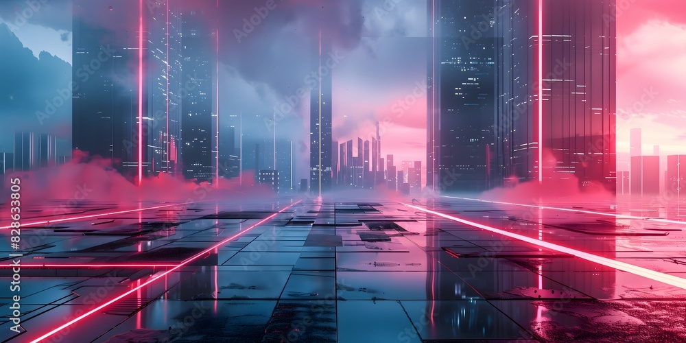 Futuristic geometric gradients sci-fi vibes neon accents digital artistry cyberpunk atmosphere Beautiful futuristic Geometric background for your presentation Bright grid pattern Futuristic geometric gradients sci-fi vibes neon accents digital artistry cyberpunk atmosphere Beautiful futuristic Geometric background for your presentation Bright grid pattern