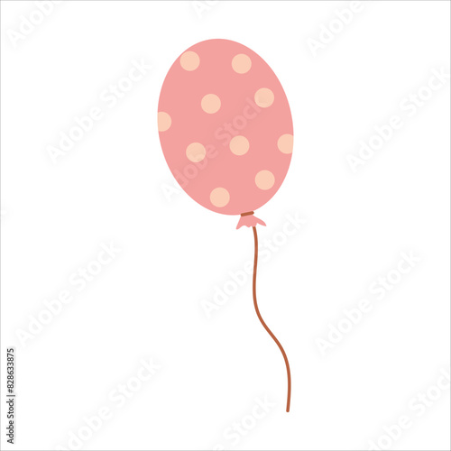 Balloons of different colors. Decoration for a holiday or fair. Vector illustration isolated on white background.