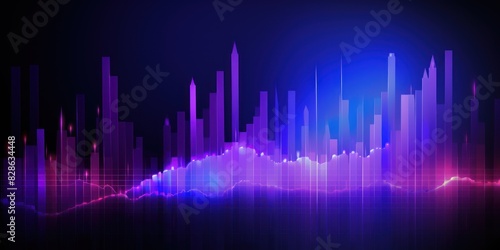 Colorful abstract statistics chart wallpaper background illustration stock market graph going up trend bullish © Lukas