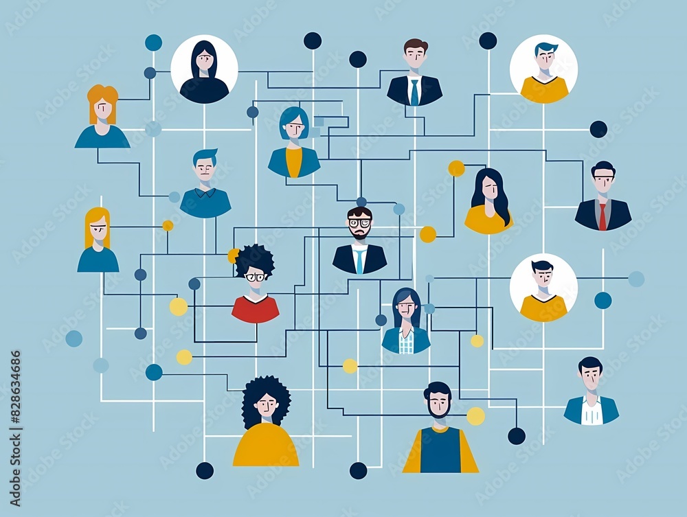 Imagine a flat design of a project stakeholder analysis chart Imagine a flat design of a project stakeholder analysis chart