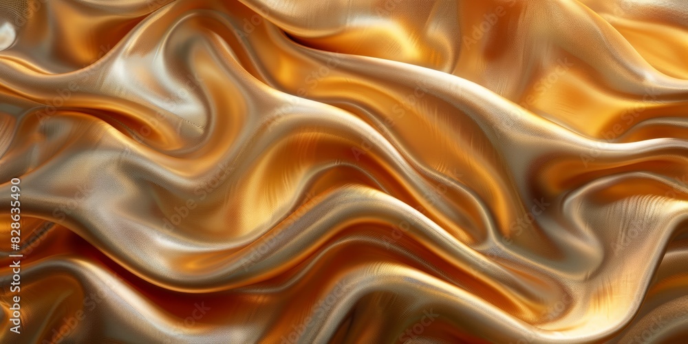 Close-up of golden silk fabric with beautiful shimmery texture and smooth folds, perfect for luxury themes. High quality photo Close-up of golden silk fabric with beautiful shimmery texture and smooth folds, perfect for luxury themes. High quality photo