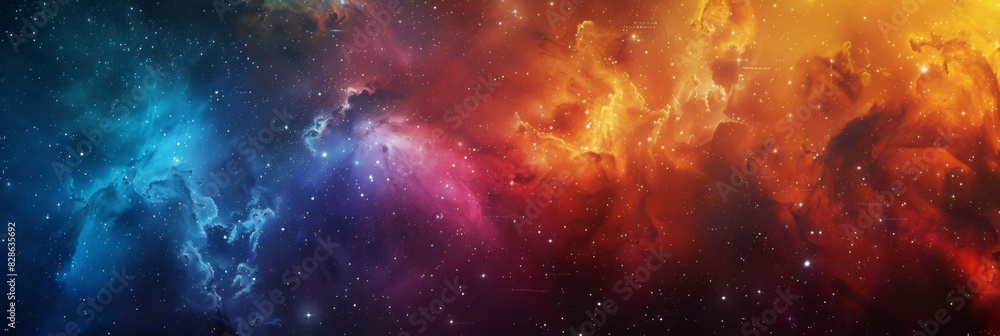 Obraz premium Galaxy Space background. Colorful nebula with star field. Astrology
