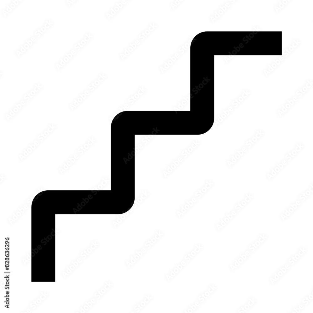 stairs icon, silhouette vector isolated on white background. simple and modern design stairs icon, silhouette vector isolated on white background. simple and modern design