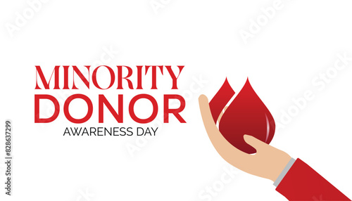 National Minority Donor Awareness Day is observed every year on August.banner design template Vector illustration background design.