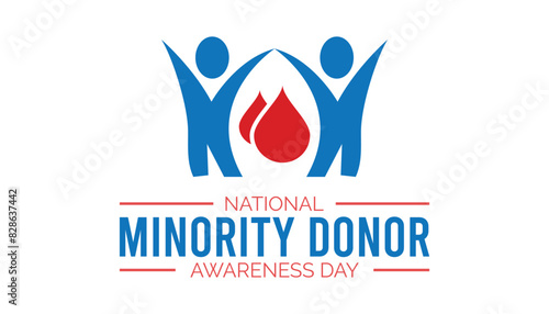 National Minority Donor Awareness Day is observed every year on August.banner design template Vector illustration background design.