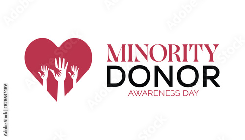 National Minority Donor Awareness Day is observed every year on August.banner design template Vector illustration background design.