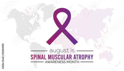 Spinal Muscular Atrophy Awareness Month is observed every year on August.banner design template Vector illustration background design.