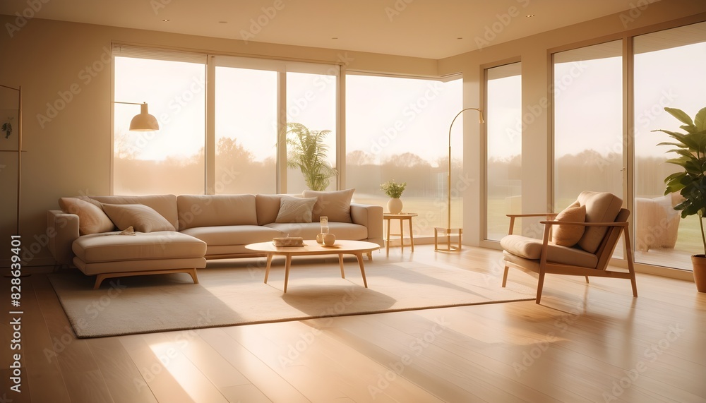 Photo interior modern design room 3D illustration Photo interior modern design room 3D illustration