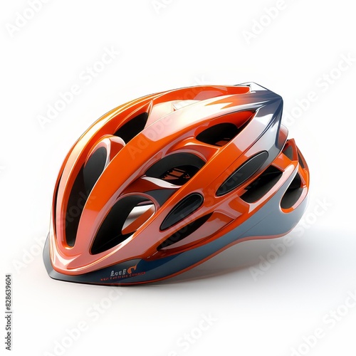 Bicycle helmet on white background. 3d render
