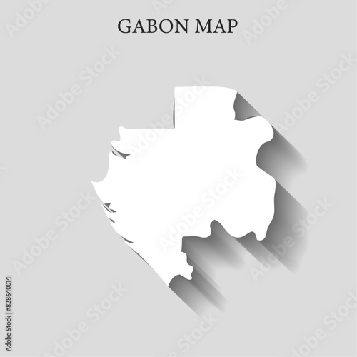 Simple and Minimalist region map of Gabon