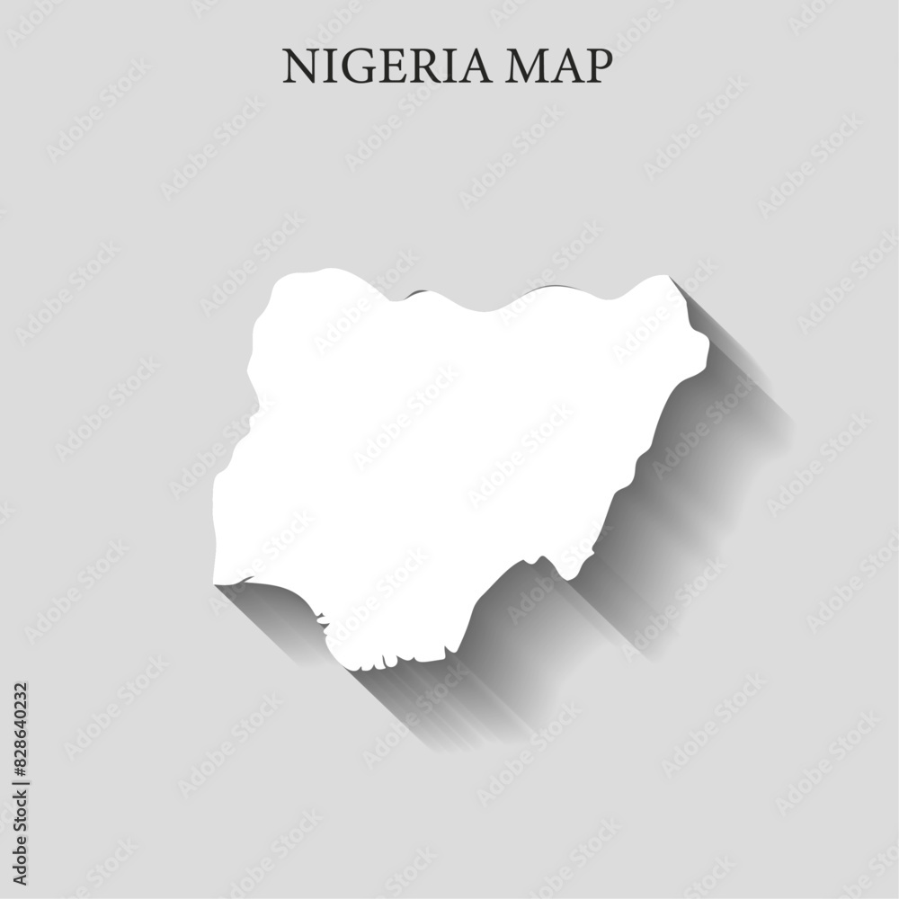 Simple and Minimalist region map of Nigeria