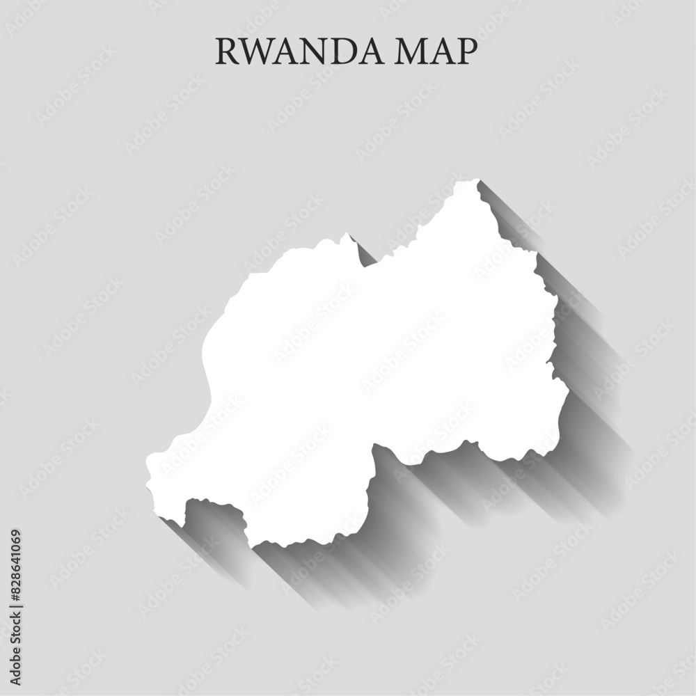 Simple and Minimalist region map of Rwanda