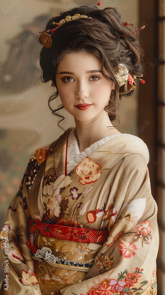 portrait of a beautiful asian woman in traditional japanese kimono portrait of a beautiful asian woman in traditional japanese kimono
