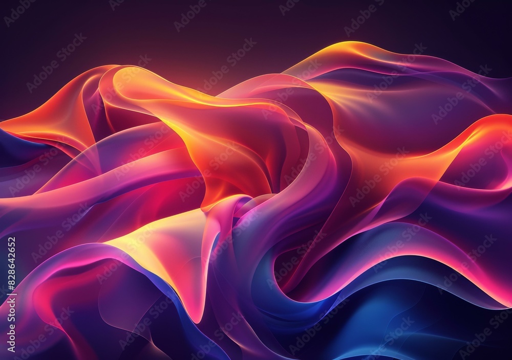 Fototapeta premium Colorful Wavy Abstract Background