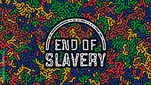 Unique End of Slavery Juneteenth Abstract Background for Wallpaper Poster
