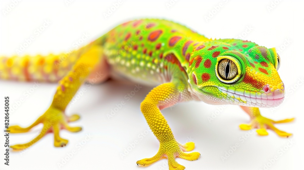 Obraz premium Gecko, White Background