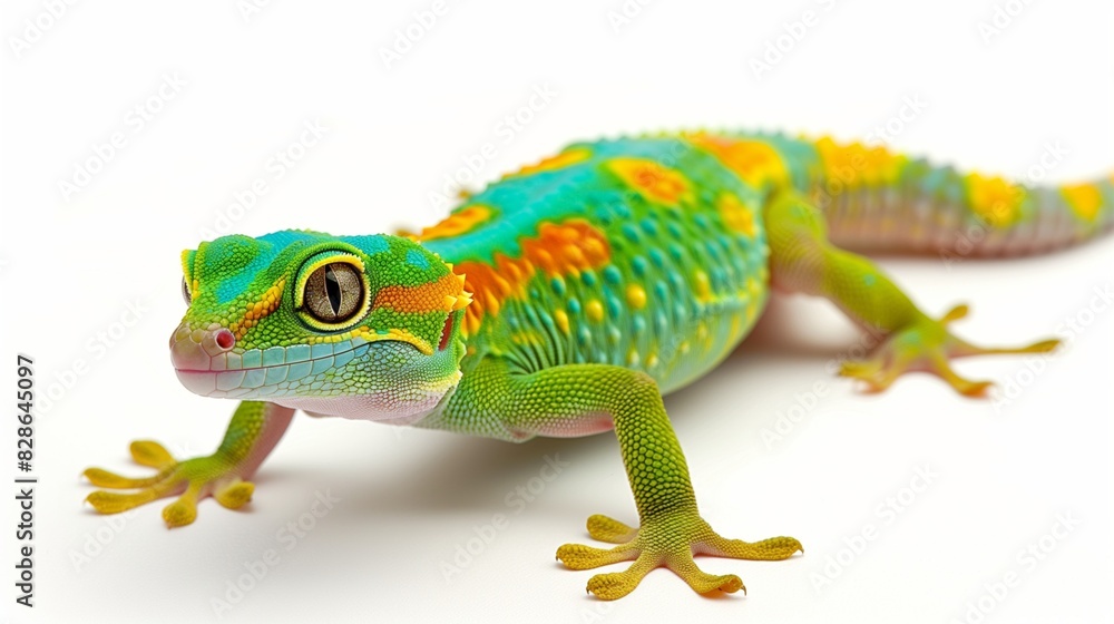 Fototapeta premium Gecko, White Background
