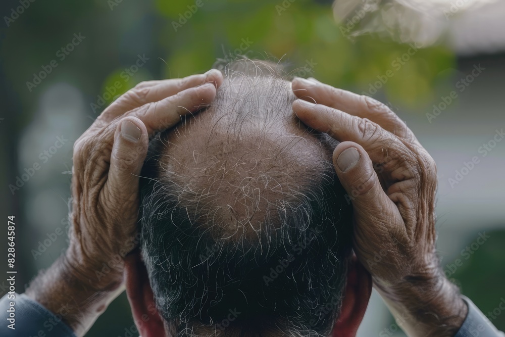 Naklejka premium Hair Loss and Baldness Concept