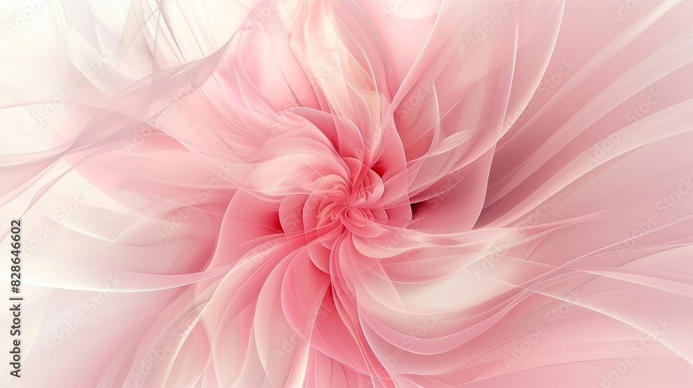 A soft pink gradient background with delicate, flowing lines that form the shape of an abstract flower petal. A soft pink gradient background with delicate, flowing lines that form the shape of an abstract flower petal.