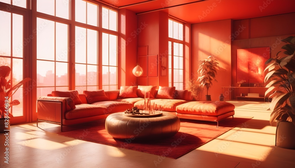 Photo modern style conceptual interior room 3d illustration Photo modern style conceptual interior room 3d illustration