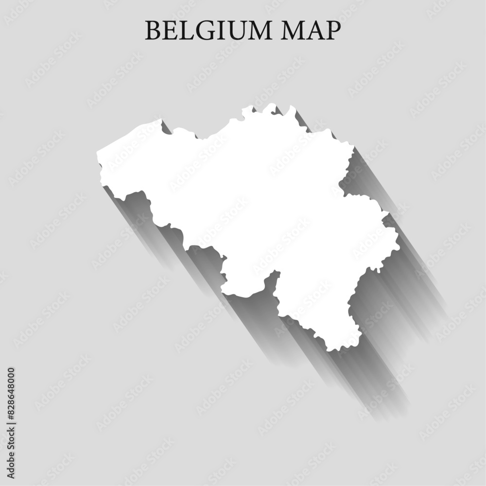 Simple and Minimalist region map of belgium