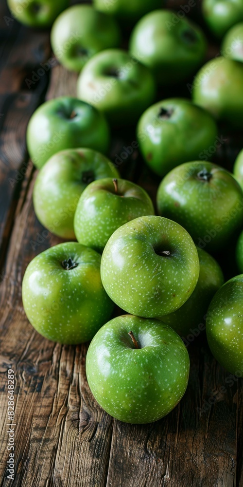 Stack of Crisp, Juicy Green Apples Stack of Crisp, Juicy Green Apples