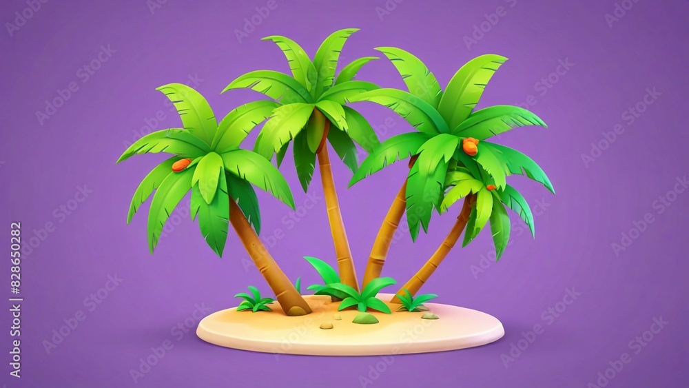 Obraz premium tropical island with palm tree