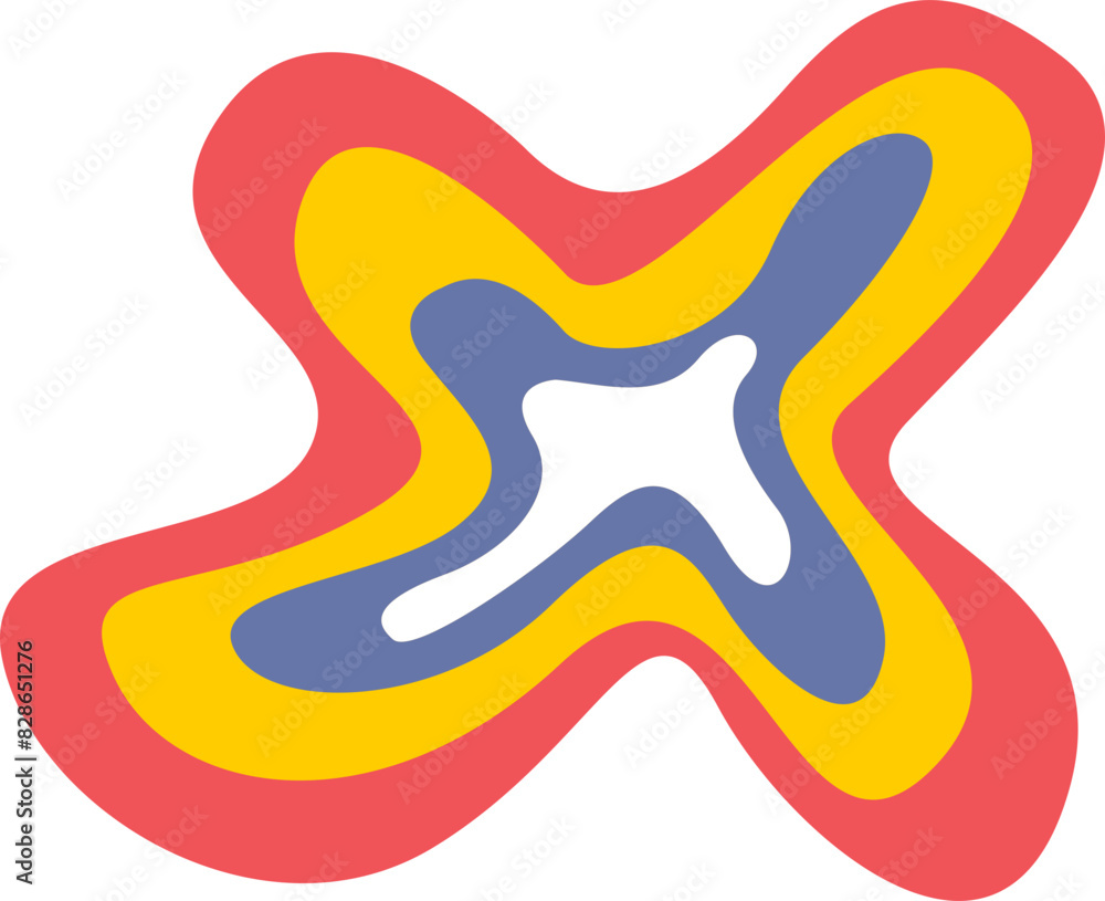 Obraz premium Retro Rainbow Shape Element