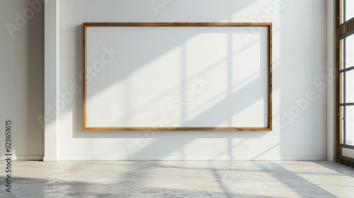 A detective pin board sits empty against a clean white wall, awaiting evidence and clues. Perfect for crime scene investigations and storyboarding, enhanced by AI generative. photo