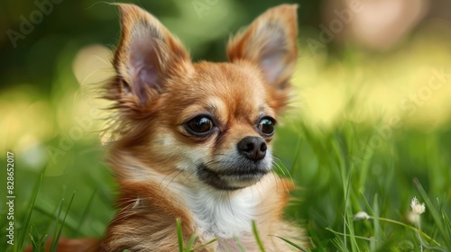 Small dog from Chihuahua participating in a canine competition