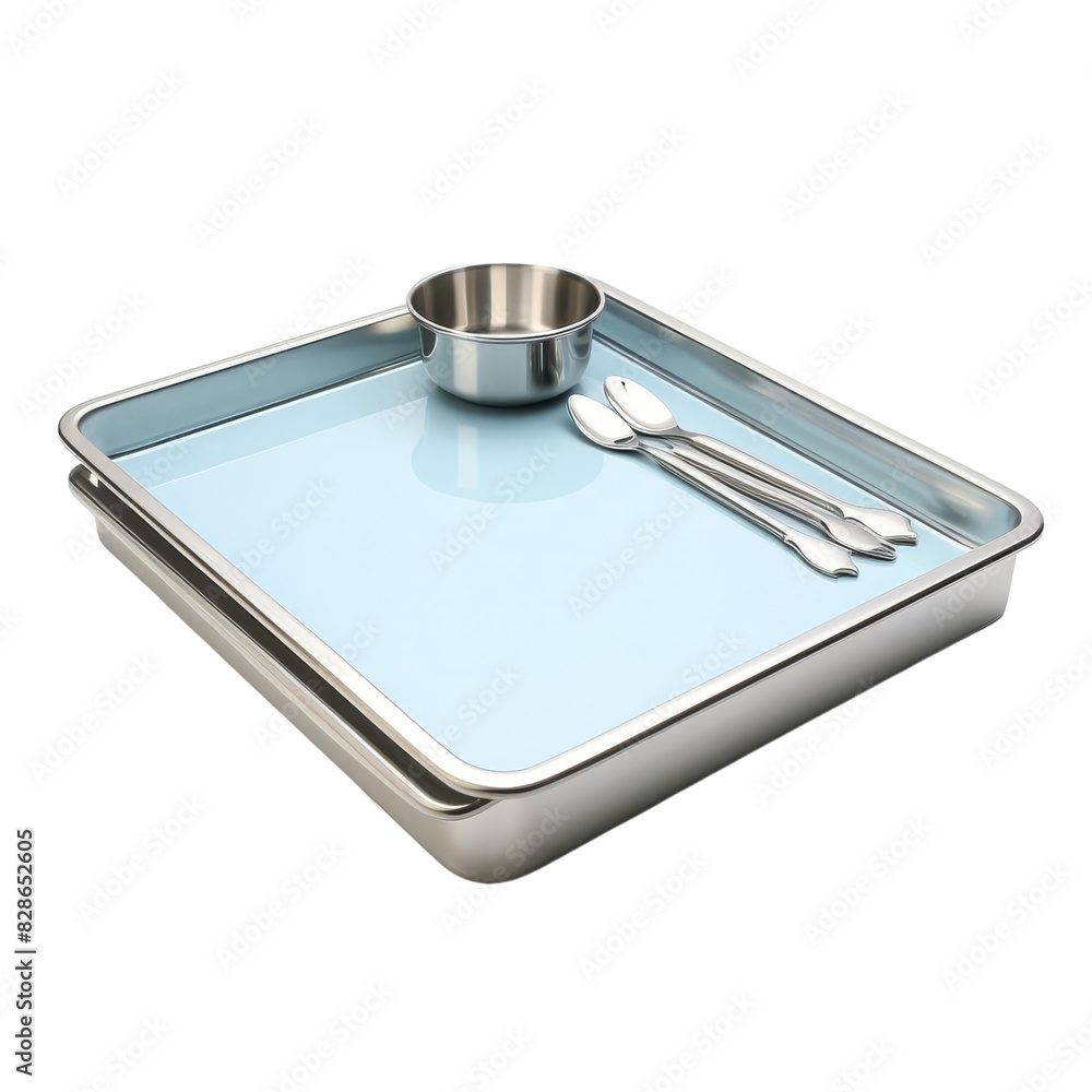 isolated white background of surgical tray isolated white background of surgical tray