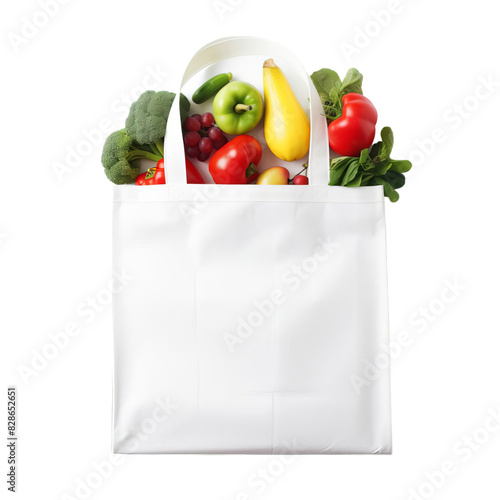 isolated white background of reusable bag photo