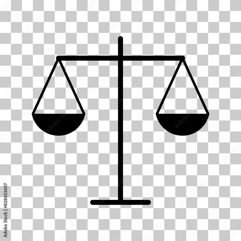 Scale equal icon, lawyer crime web sign, protection balance isolated vector illustration Scale equal icon, lawyer crime web sign, protection balance isolated vector illustration